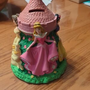 Disney Princess Castle Coin Bank - Pink and Green